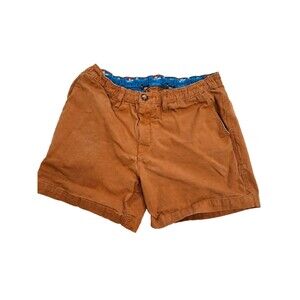 Chubbies Flat Front Pull-On The Easy 5.5" Shorts Brown Tan Acid Wash Mens Medium